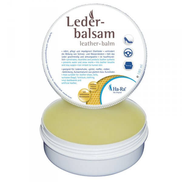 Ha-Ra Leather Balm with Natural Beeswax + Cloth